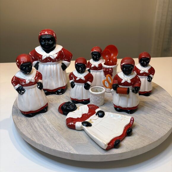 Unbranded Other - Lot Of Black Americana Ceramic‎ Porcelain Chalkware Kitchen Items